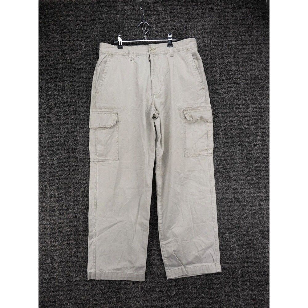 Vintage Old Navy Cargo Pants Mens 33x30 Actual 33x29 Ivory Loose Skater 90s Y2K